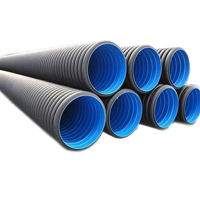SN8 HDPE двостінна гофрована труба-